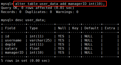 mysql 增删查改